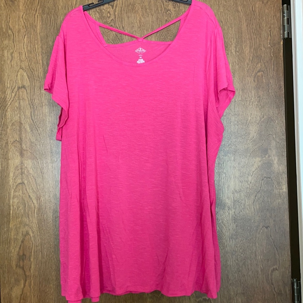 St John’s Bay active tee, pink, 3X